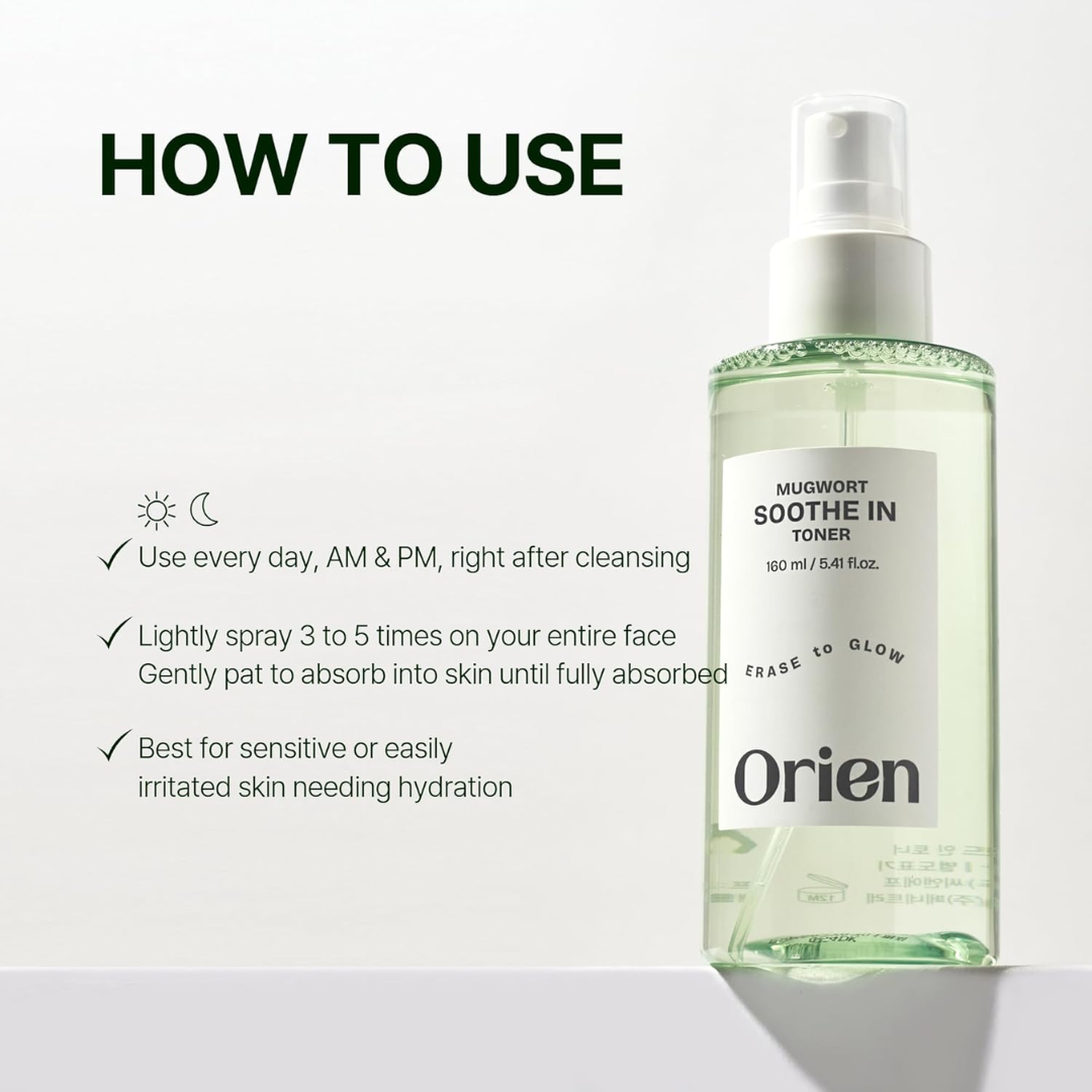 Orien Soothing Spray Toner for Spotless Skin - Removes Acne, Fades Dark Spots, Reveals Glow