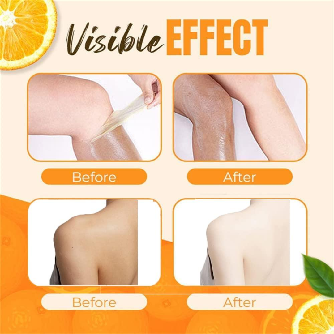 Orange Exfoliating Gel with Botanical Fibers & Jojoba Oil - Gentle Deep Cleansing for Face & Body