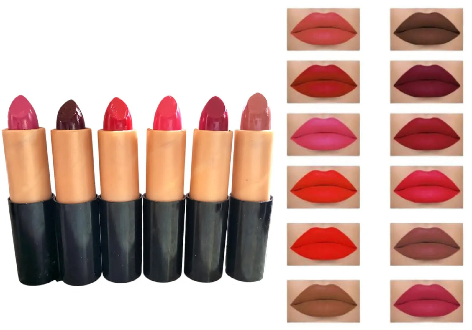 Pack Of 12 Piece Matte Lipstick Multicolour