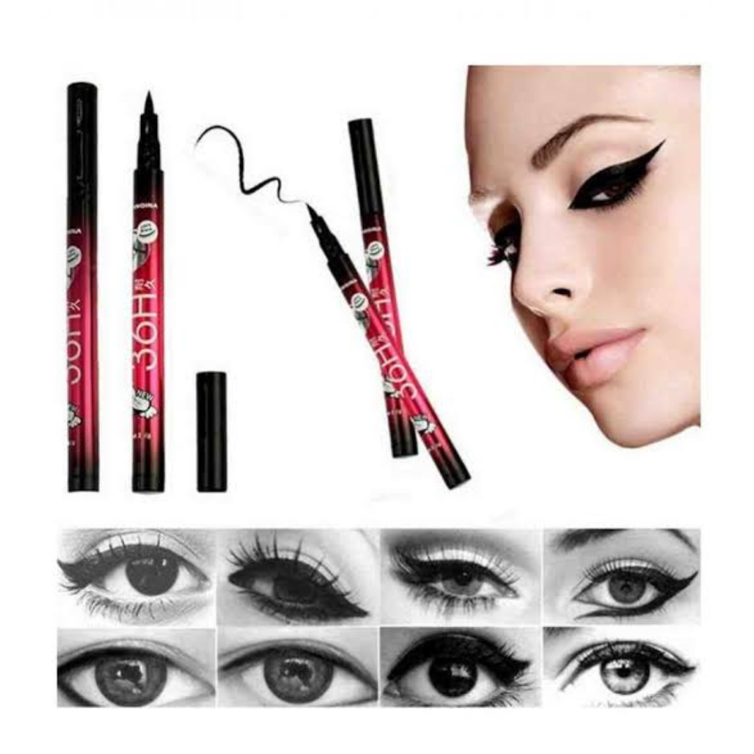 Flawless Make-up Deal - Buy Color changing foundation & Get 36H waterproof eyeliner and blending brush FREE