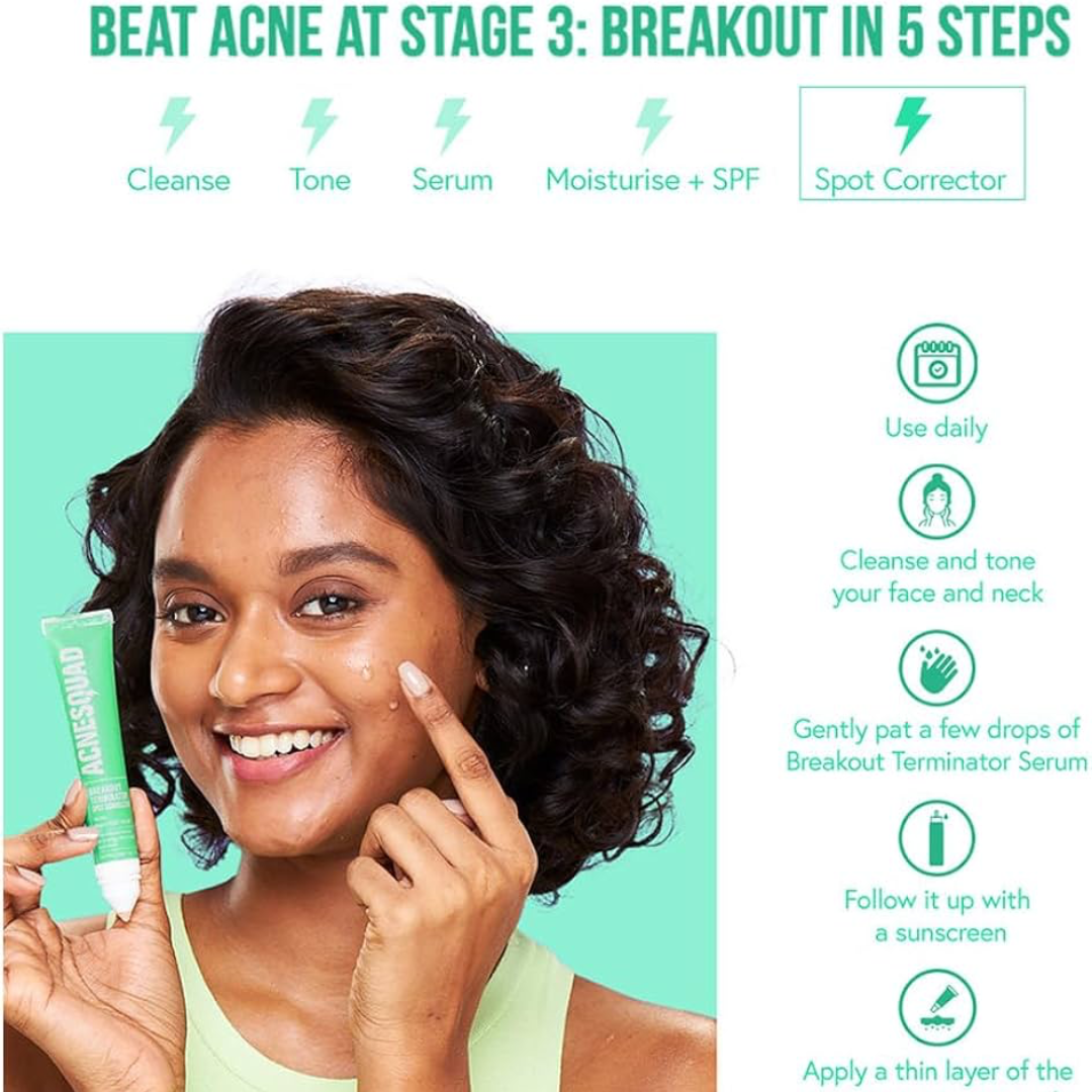 AcneSquad Acne Defense Spot Corrector | Clears Pimples, Kills Acne Bacteria & Fades Dark Spots